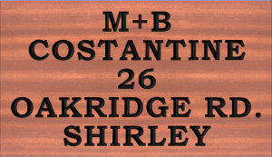 Road street address sign